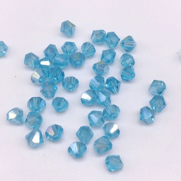 100 Pieces 4mm High Gloss Crystal 5301 Bicone Beads