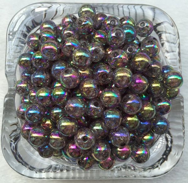 20 Pieces 10mm Round Acrylic Crackle Beads