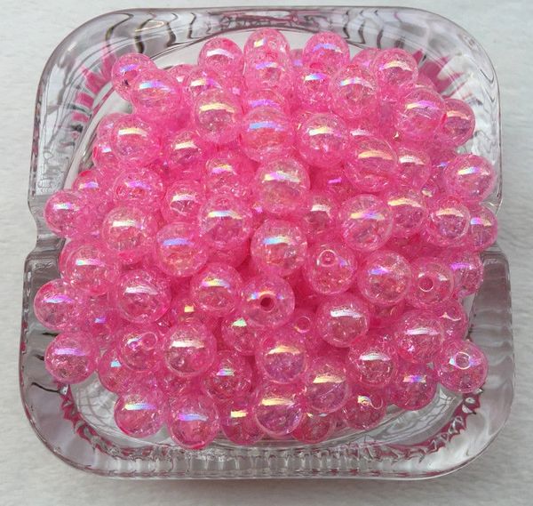 40 Pieces 8mm Round Acrylic Crackle Beads