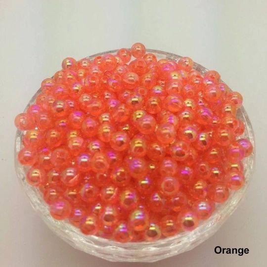 50 Pieces 6mm Electroplated Glass Round Loose Beads