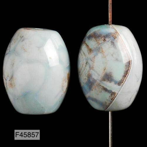Set of (2)16x12mm Fire Agate Column Beads -Our genuine agate beads are one of a kind!