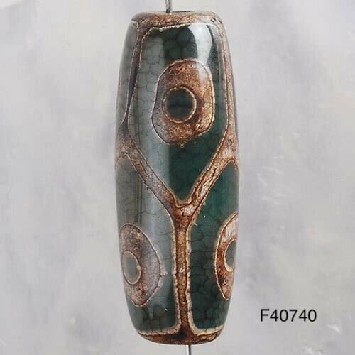 30x11mm Tibet Agate Column Pendant Bead -Our genuine agate beads are one of a kind!