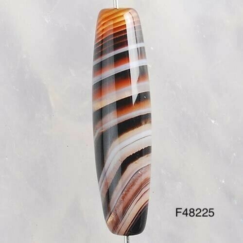 25x6mm Genuine Stripes Agate Bead -Our genuine agate beads are one of a kind!