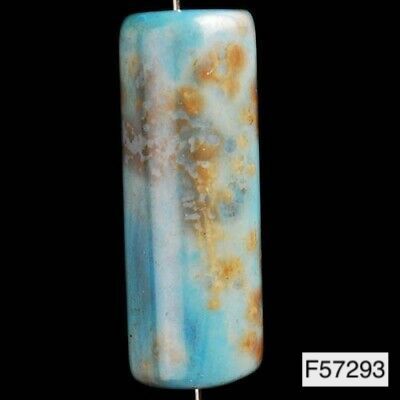 30x11mm Fire Agate Column Pendant Bead -Our genuine agate beads are one of a kind!