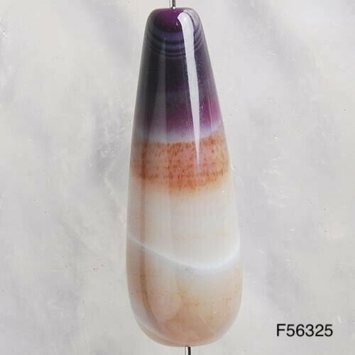 30x10mm Genuine Stripes Teardrop Agate Bead -Our genuine agate beads are one of a kind!