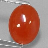 OVAL CABOCHON ORANGE RED GENUINE CARNELIAN (6x4mm - 12x10mm)