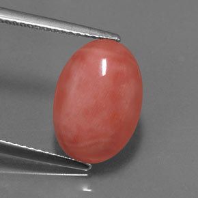 OVAL CABOCHON BEAUTIFUL SALMON PINK GENUINE (NATURAL) CORAL (6x4mm - 14x12mm)