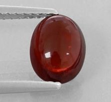 OVAL CABOCHON GENUINE (NATURAL) BRIGHT ORANGE RED GARNET (6x4mm - 10x8mm)