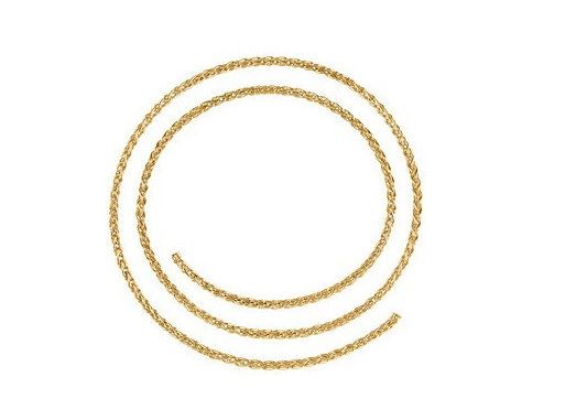 1.8mm Wide Sterling 14kt White or Yellow Gold Wheat Chain With Lobster Claw Clasp: 1", 16", 17", 18", 20" & 24"