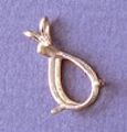 14kt Gold or Sterling Silver Pear Vee-Prong Pendant Setting (6x4-15x10mm)