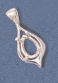14kt Gold or Sterling Silver Pear Fancy Pendant Setting (10x7mm)