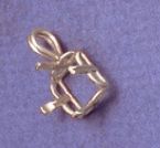 14kt Gold or Sterling Silver Square Regalle Pendant Setting (10x10-14x14mm)