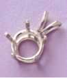 14kt Gold or Sterling Silver Round 5-Prong Pendant Setting (9-15mm)