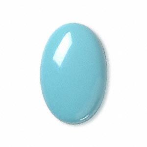 OVAL CABOCHON GENUINE SLEEPING BEAUTY TURQUOISE (6x4mm - 18x13mm)