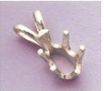 14kt Gold or Sterling Silver Pear 6-Prong Pendant Setting (8x5-10x7mm)