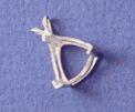 14kt Gold or Sterling Silver Trillion V-Prong Pendant Setting (4x4-11x11mm)