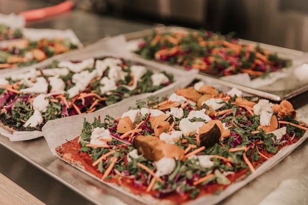 PIZZA WITH TOPPINGS WITH TOMATO PASTE - Pick up & local delivery only