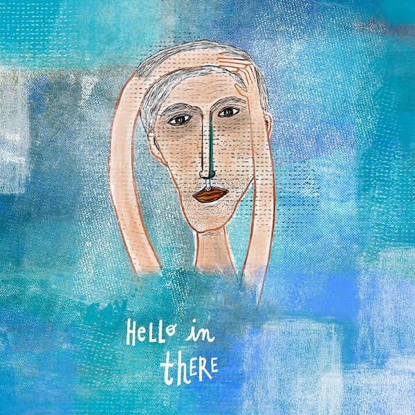 Hello In There 7" x 7" print