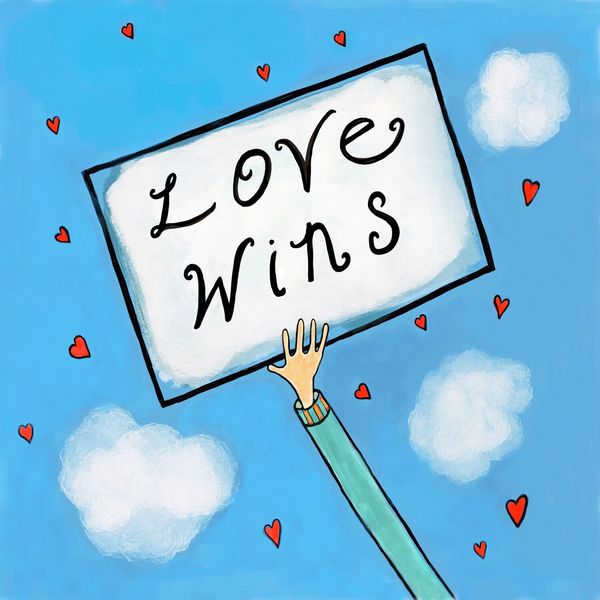 Love Wins (blank notecard with envelope)