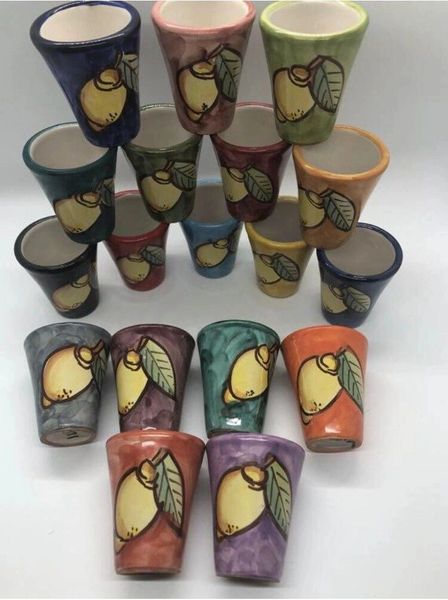 Ceramic Set - Limoncello glasses with tray – Amalfi Wedding Essence