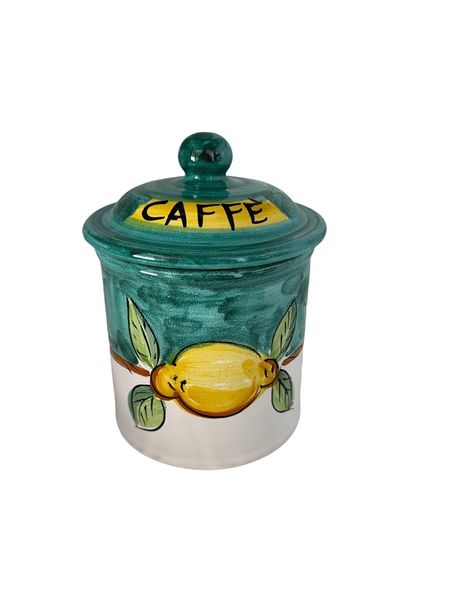 Italian Ceramic Zucchero (Sugar) Canister - Limoncini