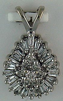 1/2ctw Diamond Tear Drop Pendant