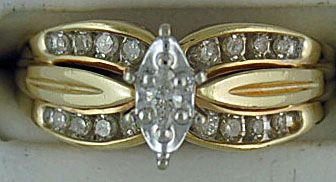 Ladies 1/4ctw Marquise Diamond Engagement Ring