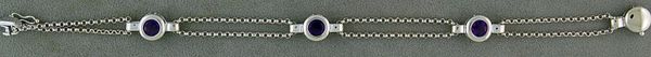 7 inch Three Amethyst Bracelet