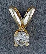 Round Cut Diamond Solitaire Pendant