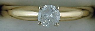 Ladies 1/3ct Round Cut diamond Solitaire Ring