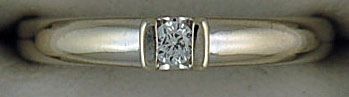 Channel Set Solitaire Diamond Ring