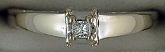 1/20ct Princess Cut Diamond Solitaire Ring