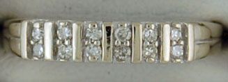 Ladies 1/5ctw Two Row Diamond Band