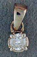 1/8ct Round Cut Diamond Solitaire Pendant