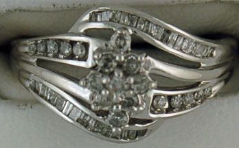 Ladies 3/8ctw Diamond Cluster Ring