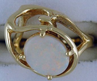 Ladies Free Form Opal Ring