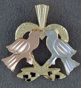 Heart and Bird Pendant