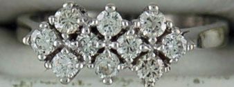 Ladies 3/8ctw Cluster Ring