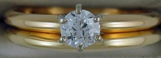 Ladies 3/8ct Round Cut Diamond Solitaire Ring