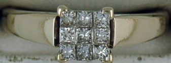 Ladies 1/2ctw Princess Cut Diamond Illusion Setting Ring