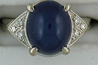 Ladies 1/10ctdw Sapphire and Diamond Ring