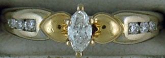 Ladies 1/3ctw Marquise Diamond Engagement Ring