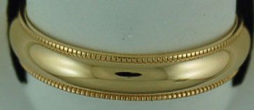 Ladies 4mm Wide Coin Edge Band