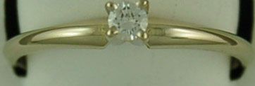 Ladies 1/10ct Diamond Solitaire Ring