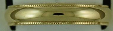 Yellow Gold Coin Edge Band