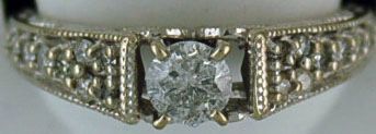Ladies 1/2ctw Diamond Filigree Ring