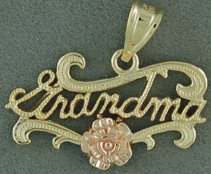 Two-Tone Gold Grandma Pendant
