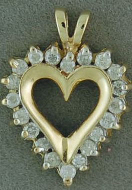 3/8ctw Diamond Heart Pendant