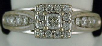 Ladies 3/8ctw Diamond Halo Ring