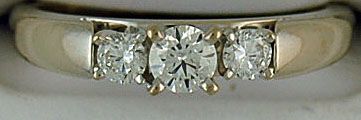 Ladies 1/2ctw Past, Present and Future Diamond Engagement Ring